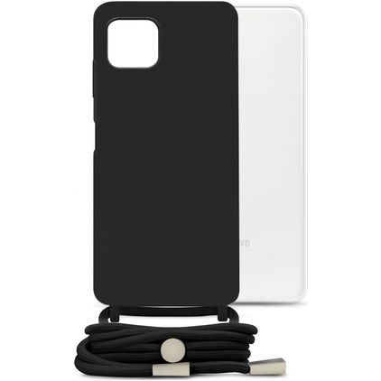 Mobilize Lanyard Gelly Samsung Galaxy A22 5G Flexibles TPU Handykette - Schwarz
