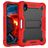Mobigear ShieldStand iPad Mini 7 (2024) Hülle Kunststoff,Silikon Backcover + Stifthalter + Ständer - Schwarz / Rot
