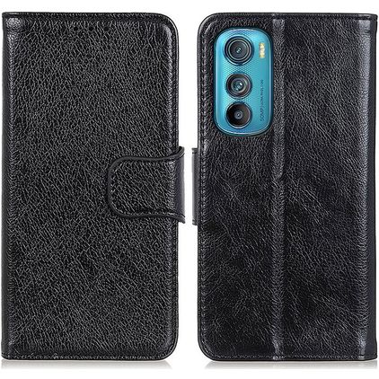 Mobigear Classy Motorola Edge 30 Hülle Klapphülle Geldbörse - Schwarz