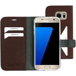 Mobiparts Classic Wallet Samsung Galaxy S7 Hülle Klapphülle Geldbörse - Braun