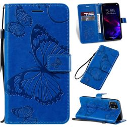 Mobigear Butterfly iPhone 11 Hülle Klapphülle Geldbörse - Blau