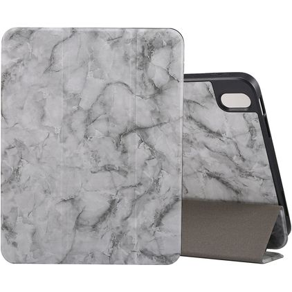 Mobigear Tri-Fold Marble iPad 10 (2022) Hülle Klapphülle + Stifthalter - Grau