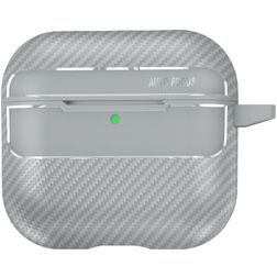 Mobigear Carbon Fiber Dünn Apple AirPods 4 Hardcase Hülle - Grau