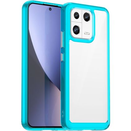 Mobigear Crystal Xiaomi 13 Hardcase Backcover - Transparent / Türkis