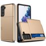 Mobigear Brushed Credit Card Slot Case Gold Samsung Galaxy S21