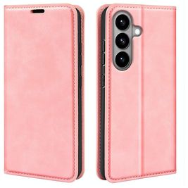 Mobigear Retro Slim Samsung Galaxy S26 Hülle Klapphülle Geldbörse - Pink