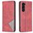 Mobigear Rhombus Slim Samsung Galaxy S24 Plus Hülle Klapphülle - Rot