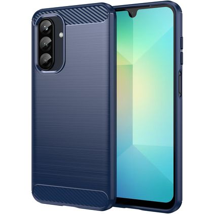 Mobigear Brushed Slim Samsung Galaxy A26 Hülle Flexibles TPU Backcover - Blau