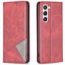 Mobigear Rhombus Slim Samsung Galaxy S25 Hülle Klapphülle - Rot