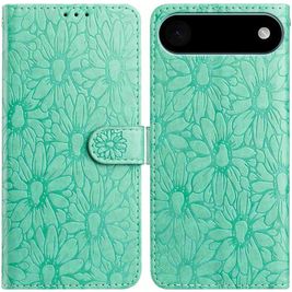 Mobigear Flowers iPhone Air Hülle Klapphülle Geldbörse - Grün