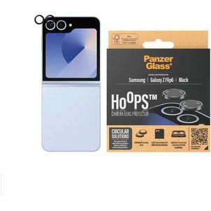 PanzerGlass Hoops Samsung Galaxy Z Flip 6 Gehärtetes Glas Kameralinsen Schutz - Hüllenfreundlich - Schwarz