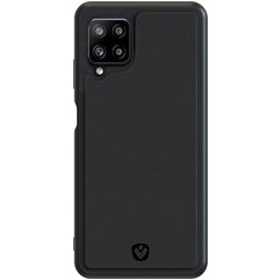 Valenta Snap Samsung Galaxy A12 Hülle Echtes Leder Backcover - Schwarz