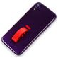 Mobigear Rubber Ring iPhone XR Hülle Hardcase Backcover mit Ringhalter - Lila