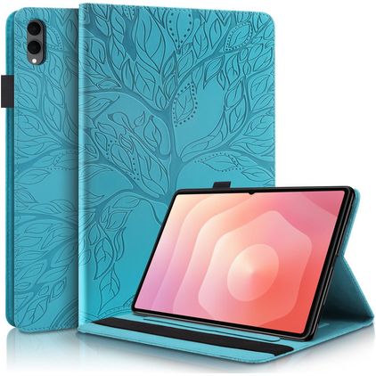 Mobigear Tree Samsung Galaxy Tab S11 Ultra Hülle Klapphülle + Stifthalter - Blau