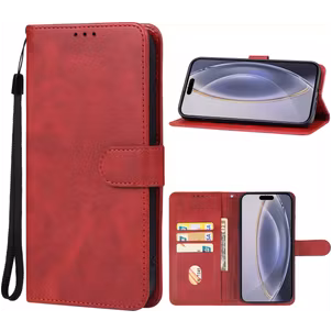 Mobigear Wallet iPhone 16 Pro Hülle Klapphülle Geldbörse - Rot