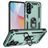 Mobigear Armor ring Samsung Galaxy A37 Hardcase Backcover Shockproof mit Ringhalter - Dunkelgrün