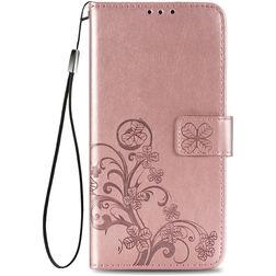 Mobigear Clover Samsung Galaxy A52 Hülle Klapphülle Geldbörse - Roségold