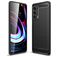 Mobigear Brushed Slim Motorola Edge (2021) TPU (flexibel) Backcover - Schwarz