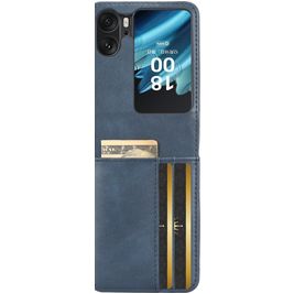 Mobigear Excellent Wallet OPPO Find N2 Flip Hülle Hardcase Backcover - Blau