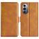 Mobigear Slim Magnet Motorola Edge X30 Hülle Klapphülle Geldbörse - Cognac