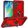 Mobigear Armor ring Samsung Galaxy S24 FE Hülle Hardcase Backcover Stoßfest mit Ringhalter - Rot