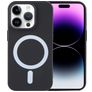 Mobigear Rubber Touch iPhone 15 Pro Silikon MagSafe Hülle Backcover - Schwarz