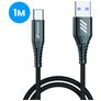 Mobigear Nylon USB-A auf USB-C Kabel 1 Meter - Schwarz