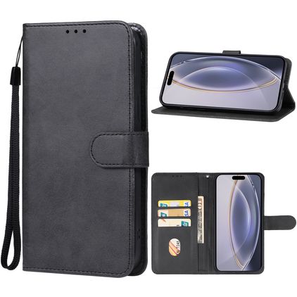 Mobigear Wallet iPhone 16 Pro Klapphülle Portemonnaie - Schwarz