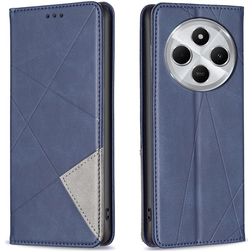 Mobigear Rhombus Slim Xiaomi Redmi 14C Hülle Klapphülle - Blau