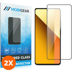 Mobigear Premium Xiaomi Redmi Note 13 5G Panzerglas Gehärtetes Glas Displayschutz - Hüllenfreundlich - Schwarz (2er Pack)