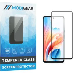 Mobigear Premium OPPO A38 Panzerglas Displayschutz - Hüllenfreundlich - Schwarz