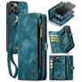 Caseme 008 iPhone 12 Pro Max Hülle Abnehmbare 2in1 Klapphülle Geldbörse - Blau