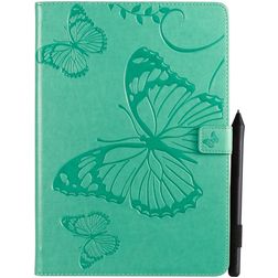 Mobigear Butterfly iPad 7 (2019) Hülle Klapphülle + Stifthalter - Grün