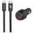 Mobigear Essentials Dual USB / USB-C Autoladegerät Apple Lightning 1 m Power Delivery 48W - Schwarz