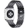 Mobigear Honeycomb Edelstahl Apple Watch Armband Dornschließe - 42/41/40/38 mm - Schwarz