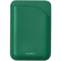 Nudient Magnetic Echtleder Kartenetui - 3 Karten - MagSafe Kompatibel - Emerald Green