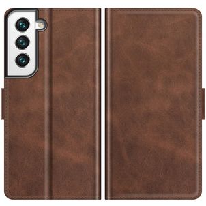 Mobigear Slim Magnet Samsung Galaxy S22 Hülle Klapphülle Geldbörse - Braun