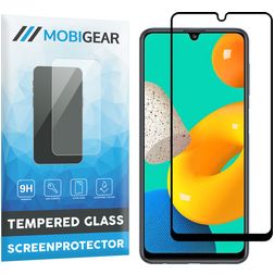 Mobigear Premium Samsung Galaxy M32 4G Panzerglas Displayschutz - Hüllenfreundlich - Schwarz