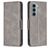 Mobigear Excellent Motorola Moto G200 5G Hülle Klapphülle Geldbörse - Grau