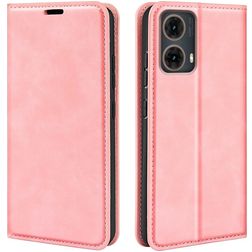 Mobigear Retro Slim Motorola Moto G85 Klapphülle Portemonnaie - Pink