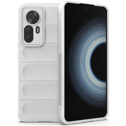 Mobigear Bumpy Xiaomi 12T Hülle Flexibles TPU Backcover - Weiß