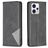 Mobigear Rhombus Slim Motorola Moto G53 5G Hülle Klapphülle - Schwarz