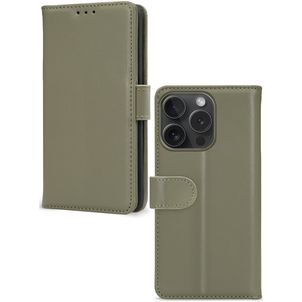 Mobilize Premium Gelly Wallet iPhone 15 Pro Hülle Klapphülle Geldbörse - Grün