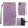 Mobigear Flowers iPhone 11 Hülle Klapphülle Geldbörse - Lila