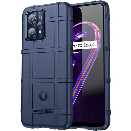 Mobigear Rugged Shield Realme 9 Pro Plus Hülle Flexibles TPU Backcover Stoßfest - Blau