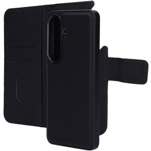 Mobiparts Samsung Galaxy S26 Hülle Echtes Leder Abnehmbare 2in1 Klapphülle Geldbörse - Schwarz