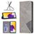 Mobigear Rhombus Slim Samsung Galaxy A73 Hülle Klapphülle - Grau