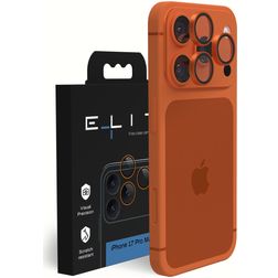 Elite iPhone 17 Pro Max Panzerglas Kameralinsenschutz - Hüllenfreundlich - Orange