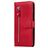Mobigear Zipper Xiaomi Redmi Note 9 Hülle Klapphülle Geldbörse - Rot