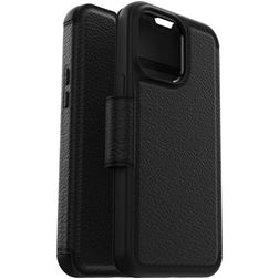OtterBox Strada iPhone 14 Pro Max Hülle Echtes Leder Klapphülle - Schwarz